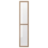 OXBERG Glass door, oak effect, 40x192 cm