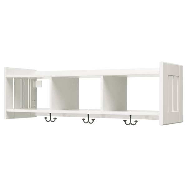 PANGET Hat and coat rack, white, 110 cm