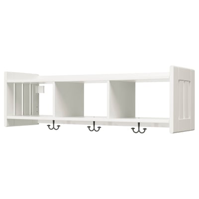 PANGET Hat and coat rack, white, 110 cm