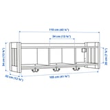 PANGET Hat and coat rack, white, 110 cm
