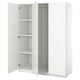 PAX / FARDAL Wardrobe combination, white/high-gloss white, 150x60x201 cm