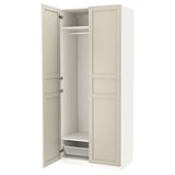 PAX / FLISBERGET Wardrobe, white/light beige, 100x60x236 cm