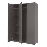 PAX / FORSAND Wardrobe combination, dark grey/dark grey, 150x60x236 cm
