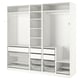 Option: PAX Wardrobe combination, white, 250x58x236 cm