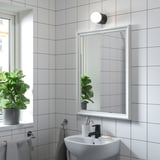 PINGSTSYREN Mirror, white, 60x80 cm