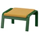 POÄNG Footstool, dark green/Kelinge dark yellow