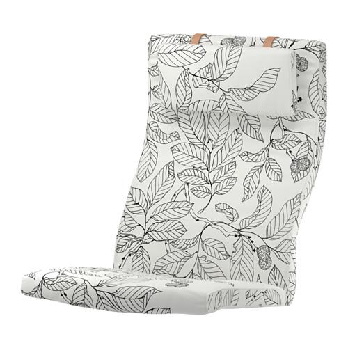 POÄNG Armchair cushion Vislanda black/white IKEA