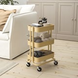 RÅSKOG Trolley, beige-yellow, 28x38x61 cm