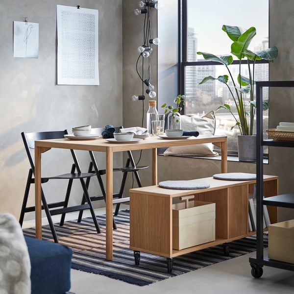 RÅVAROR Dining table - oak veneer - IKEA
