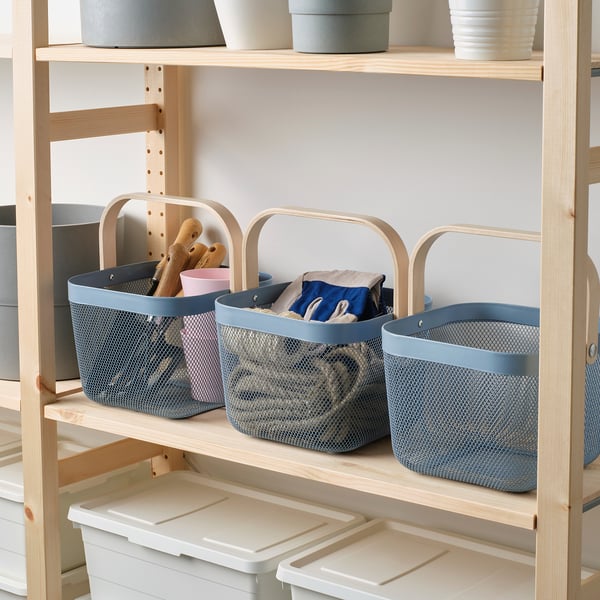 risatorp basket blue 25x26x18 cm