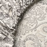 RODGERSIA Fitted sheet, grey/white, 80x200 cm