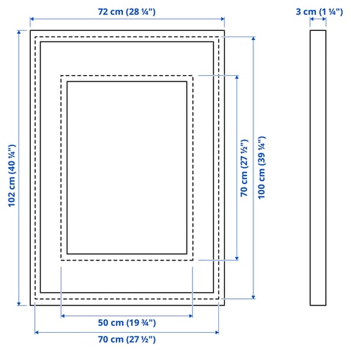 Illustration with measurements for the product: RÖDALM.