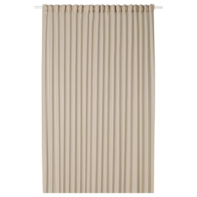 ROSENROBINIA Sheer curtain, 1 piece, beige/with heading tape, 300x300 cm