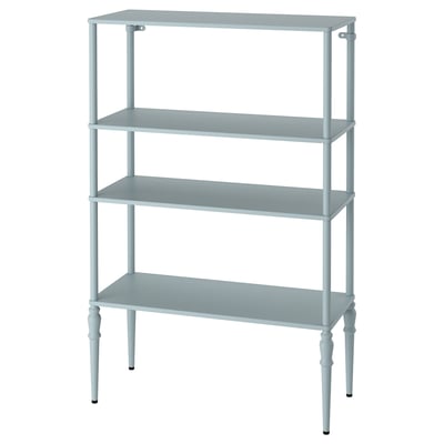 SÅGMÄSTARE Shelving unit, light grey-blue, 83x36x128 cm
