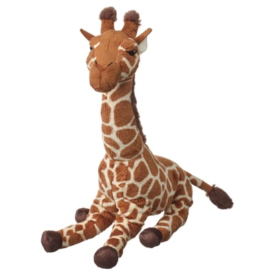 SANDLÖPARE Soft toy, giraffe calf/brown, 45 cm