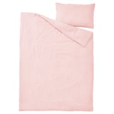SCHERSMIN Duvet cover and pillowcase, pale pink, 150x200/50x80 cm