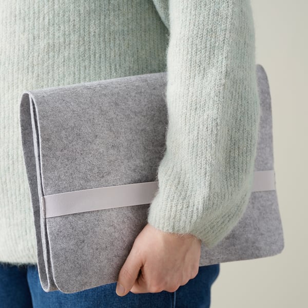 SILÄNG Storage pocket for bed, felt
