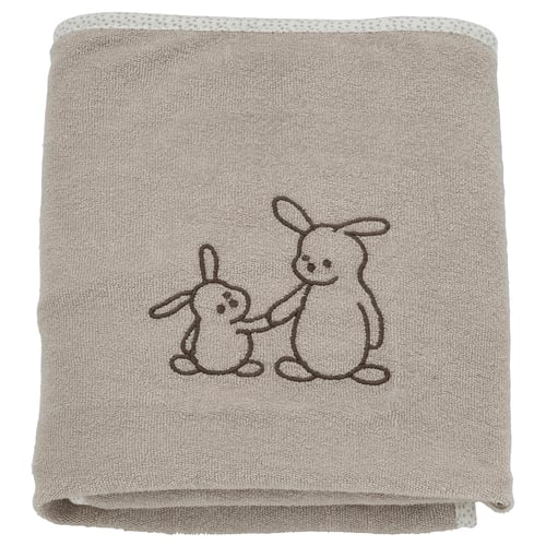 SKÖTSAM Cover for babycare mat, beige/terry, 53x83 cm