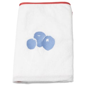 SKÖTSAM white baby changing cover, red trim, blueberry design, cotton-polyester.