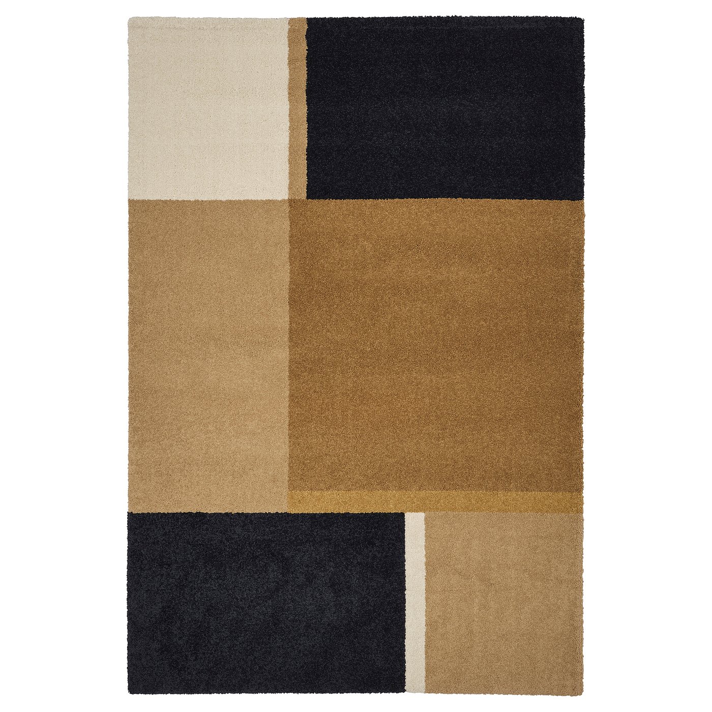 SKRIFTSPRÅK rug, low pile, yellowbrown/dark blue, 200x300 cm IKEA