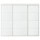 SKYTTA / LUNDBRÄSMA Sliding door combination, white/checkered glass, 251x205 cm