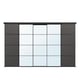 SKYTTA / MEHAMN/AULI Sliding door combination, black/dark grey mirror glass, 376x240 cm