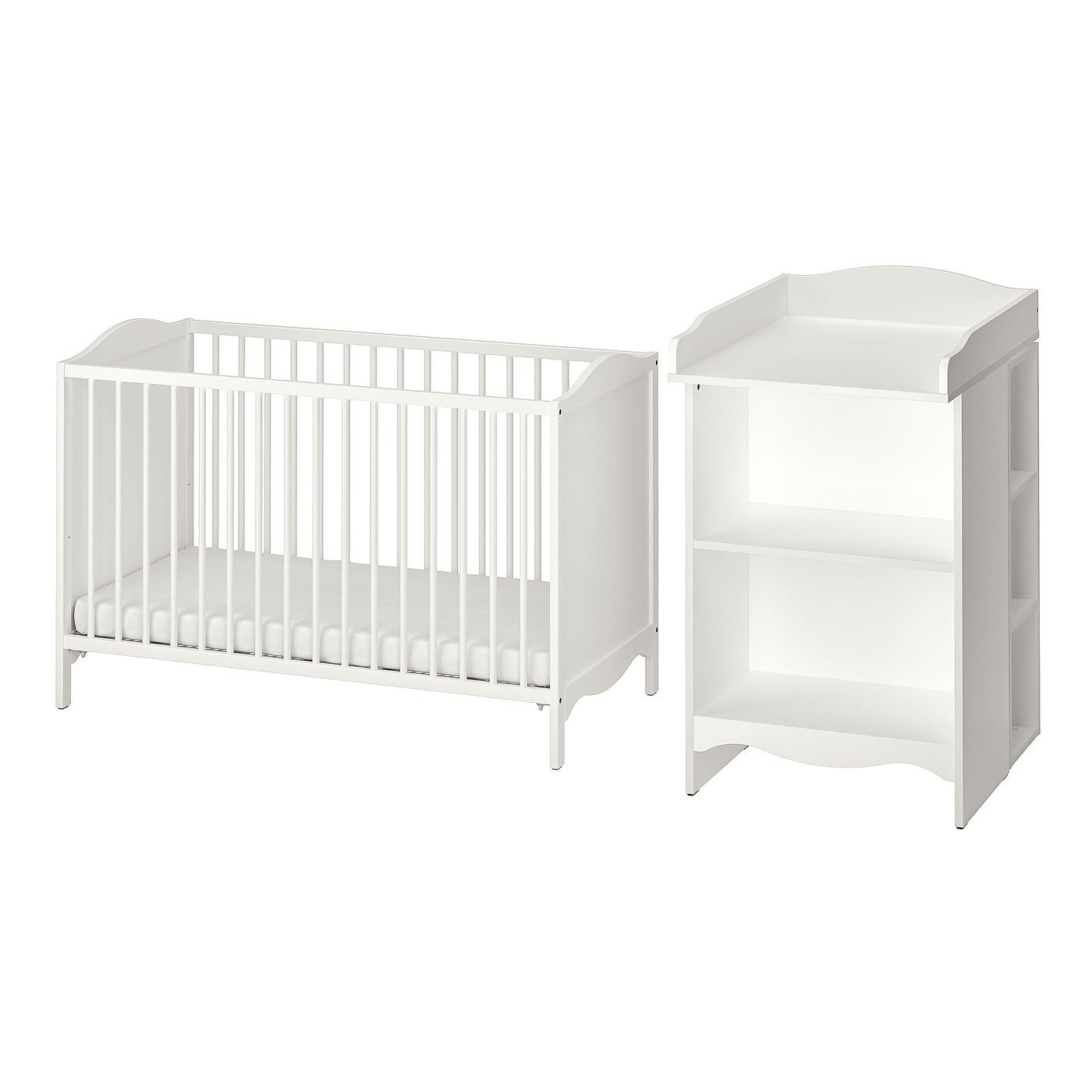 SMÅGÖRA 2-piece baby furniture set, white, 60x120 cm - IKEA