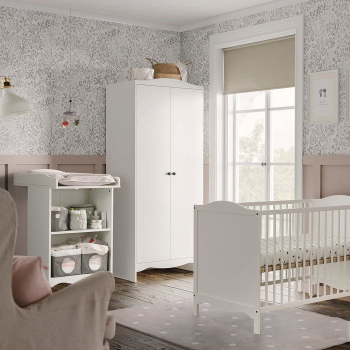 SMÅGÖRA 3piece baby furniture set, white, 60x120 cm IKEA