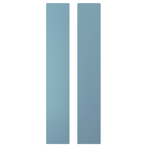 Two vertical turquoise rectangles, simple and modern design, made of fiberboard with acrylic paint.