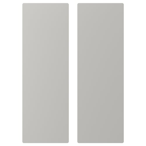 Two light grey, rectangular, slightly rounded-edge panels, one slightly offset from the other.