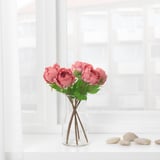 SMYCKA Artificial flower, Peony/dark pink, 30 cm
