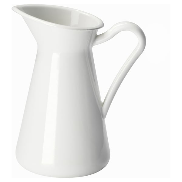 SOCKERÄRT Vase/jug, white, 16 cm