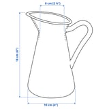 SOCKERÄRT Vase/jug, white, 16 cm
