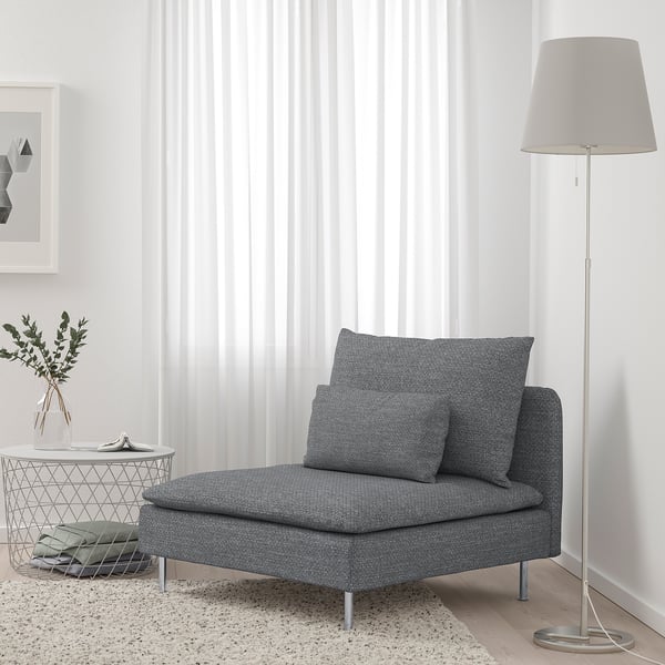 SÖDERHAMN 1seat section, Lejde grey/black IKEA