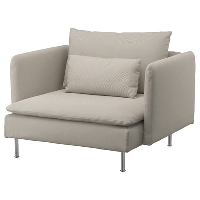 SÖDERHAMN Armchair, Fridtuna light beige