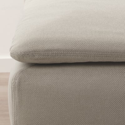 SÖDERHAMN Footstool, Fridtuna light beige
