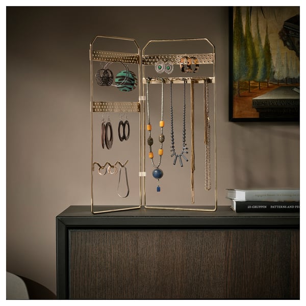SPRIDARE Jewellery stand, stainless steel colour