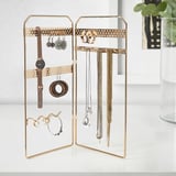 SPRIDARE Jewellery stand, stainless steel colour