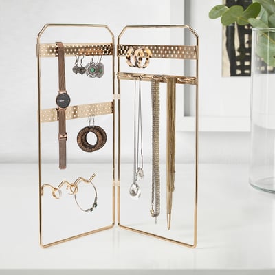 SPRIDARE Jewellery stand, stainless steel colour