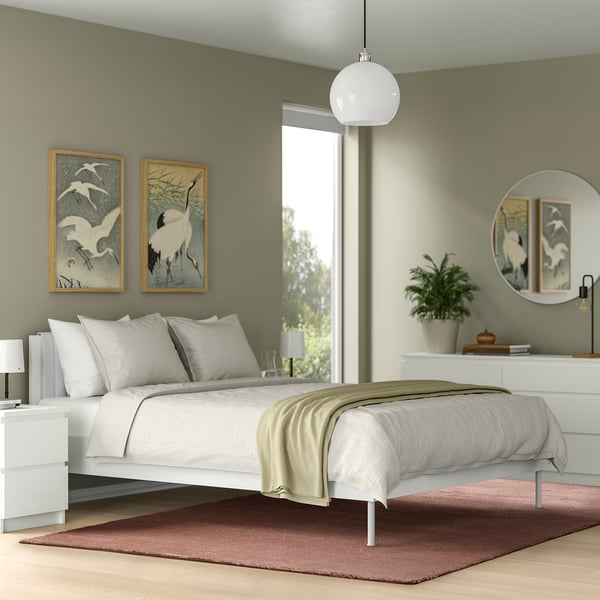 STOENSE Rug, low pile, pale pink, 200x300 cm