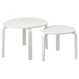 SVALSTA Nest of tables, set of 2, white stain