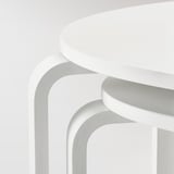 SVALSTA Nest of tables, set of 2, white stain