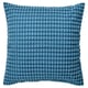 SVARTPOPPEL, blue square pillow, textured cover, zip closure, recycled polyester.