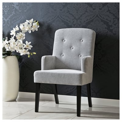 SVENARNE كرسي مع مساند للذراعين, Tallmyra أبيض/أسود