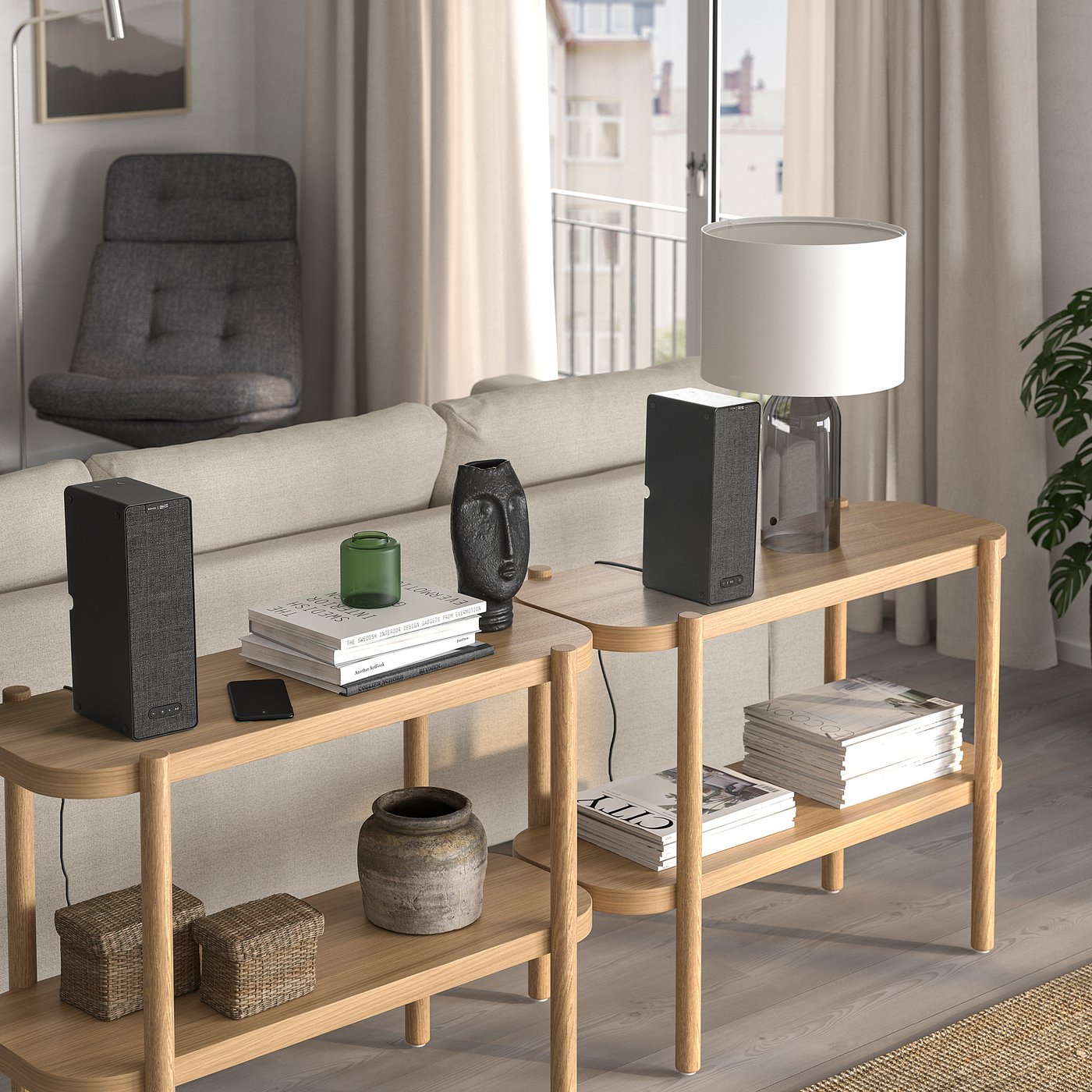 SYMFONISK Wi-Fi bookshelf speakers, white/set of 2 gen 2 - IKEA