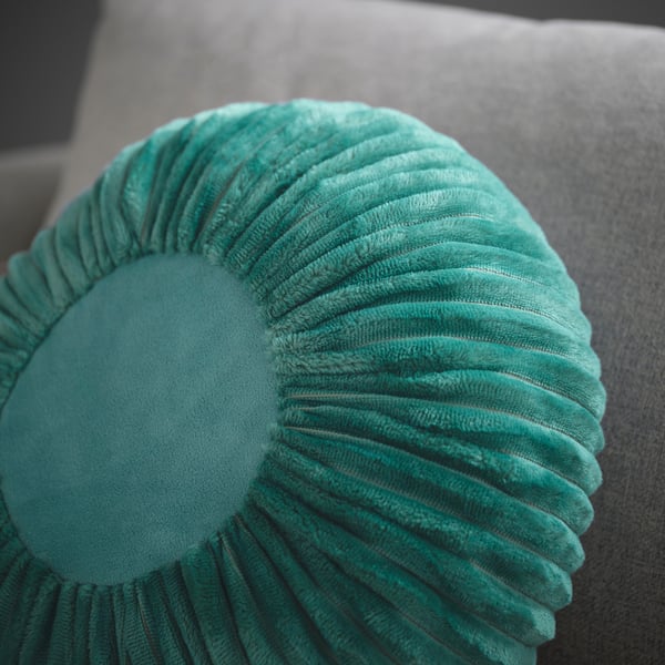 SYRENBUSKE Cushion, turquoise, 38 cm