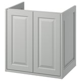 TÄNNFORSEN Wash-stand with doors, light grey, 60x48x63 cm