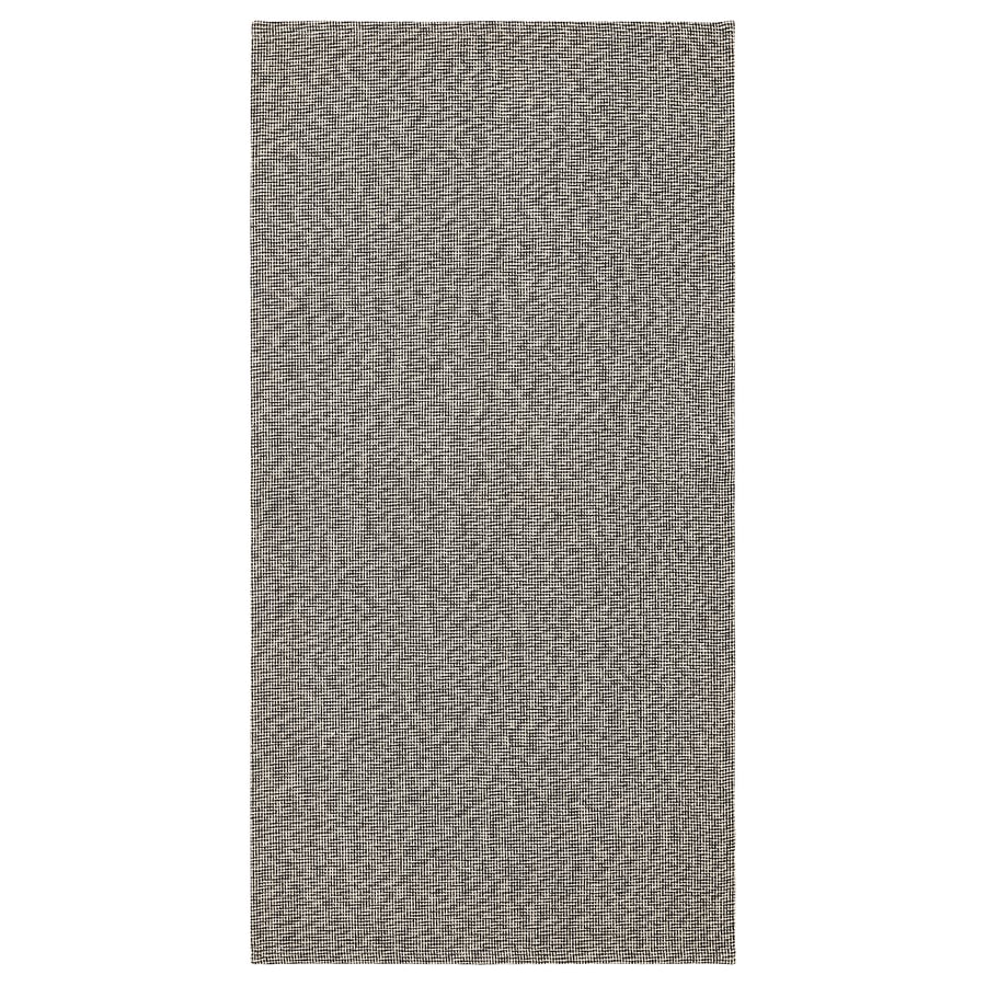 TIPHEDE Rug, flatwoven black/natural IKEA