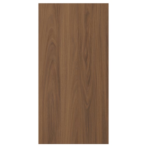 TISTORP brown wood panel, rectangular, smooth surface, walnut finish, grain pattern, 25-year guarantee.