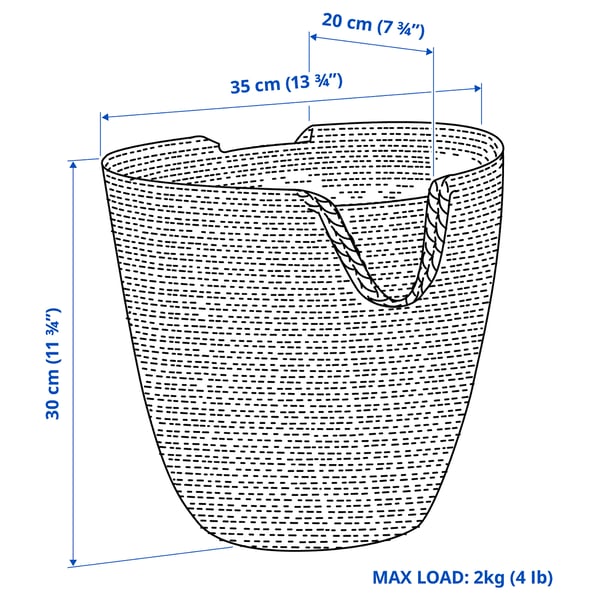 TOLKNING Hanging basket, jute